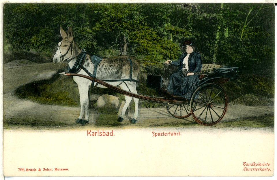 00766-Karlsbad-1898-Spazierfahrt-Brück & Sohn Kunstverlag
