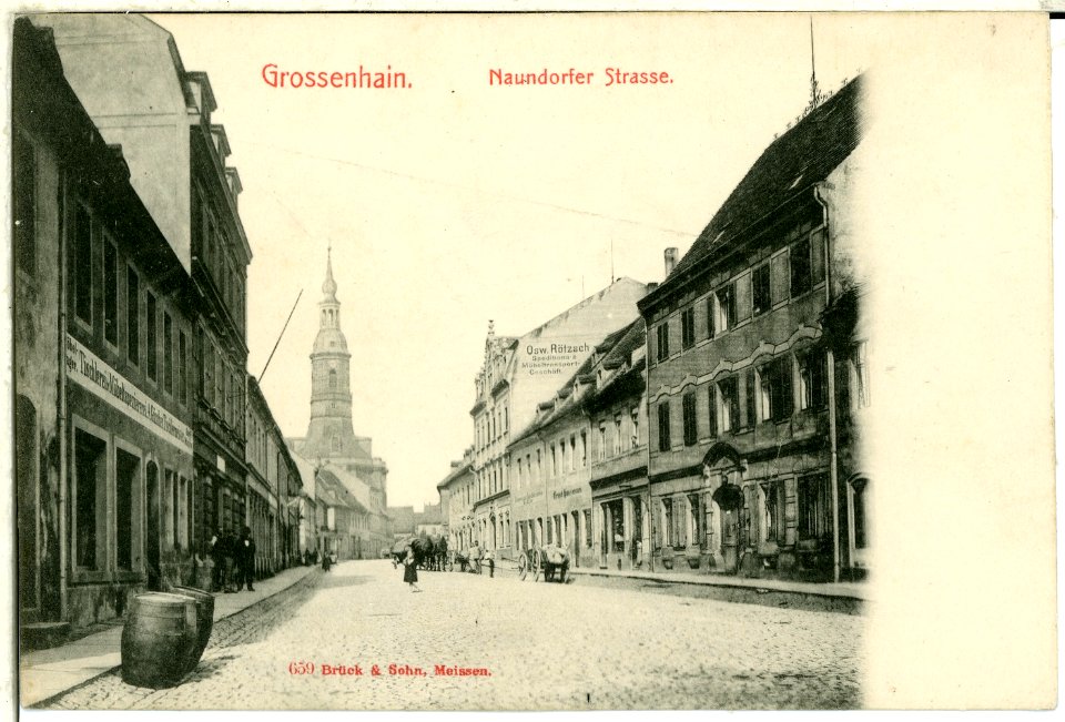 00659-Großenhain-1898-Naundorfer Straße-Brück & Sohn Kunstverlag