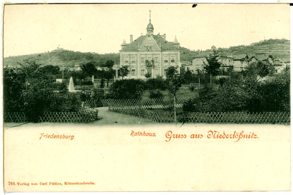 00764-Niederlößnitz-1898-Rathaus-Brück & Sohn Kunstverlag