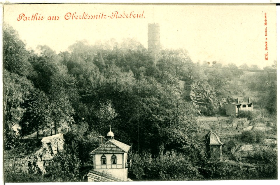 00876-Radebeul-1898-Blick auf Oberlößnitz und den Mäuseturm-Brück & Sohn Kunstverlag