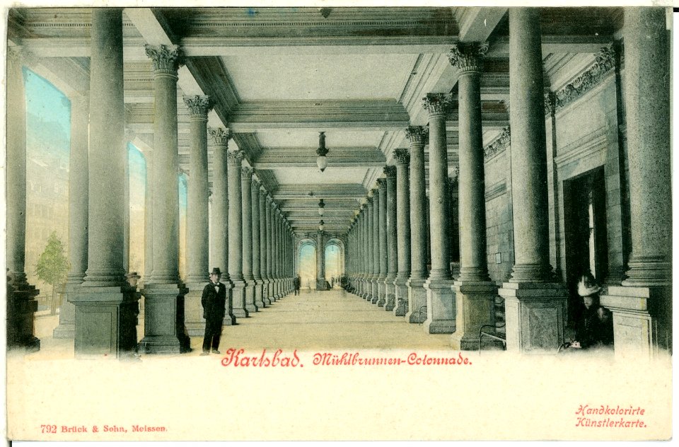 00792-Karlsbad-1898-Mühlbrunnen Colonade-Brück & Sohn Kunstverlag
