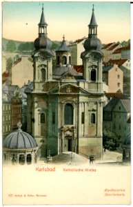 00827-Karlsbad-1898-Katholische Kirche-Brück & Sohn Kunstverlag