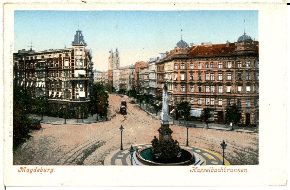 00519-Magdeburg-1898-Hasselbachbrunnen-Brück & Sohn Kunstverlag