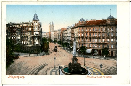 00519-Magdeburg-1898-Hasselbachbrunnen-Brück & Sohn Kunstverlag