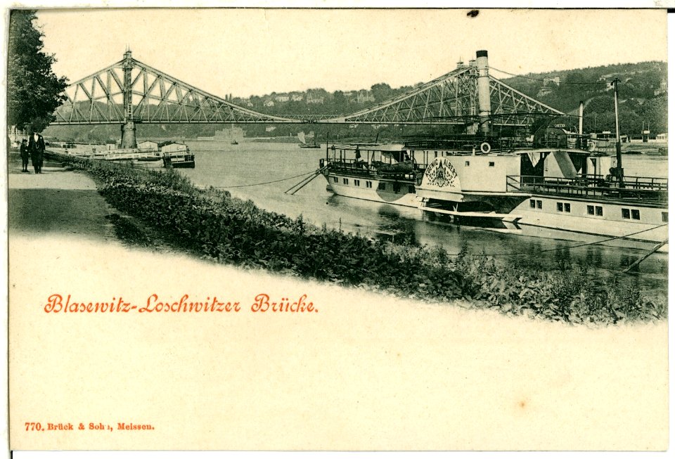 00770-Dresden-1898-Blasewitz, Loschwitzer Brücke (Blaues Wunder)-Brück & Sohn Kunstverlag