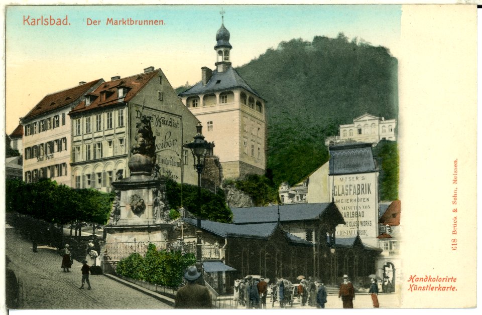 00618-Karlsbad-1898-Marktbrunnen-Brück & Sohn Kunstverlag
