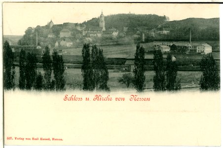 00407-Nossen-1898-Schloß und Kirche-Brück & Sohn Kunstverlag