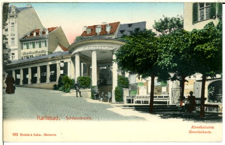 00622-Karlsbad-1898-Schloßbrunnen-Brück & Sohn Kunstverlag