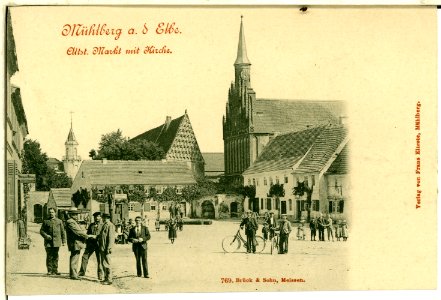 00769-Mühlberg-1898-Altstädter Markt-Brück & Sohn Kunstverlag