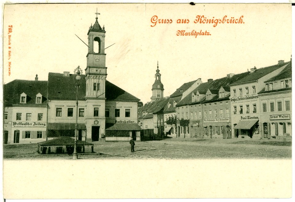 00749-Königsbrück-1898-Marktplatz-Brück & Sohn Kunstverlag