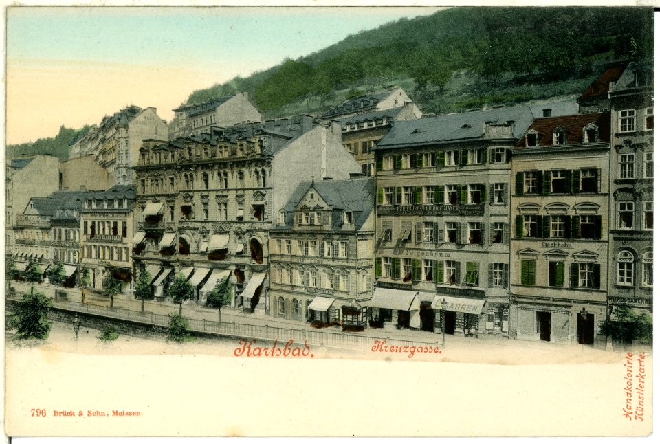 00796-Karlsbad-1898-Kreuzgasse-Brück & Sohn Kunstverlag