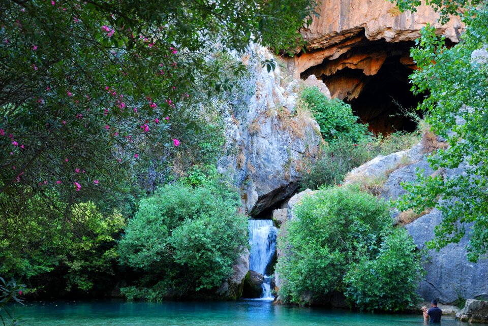 River waterfall summer
