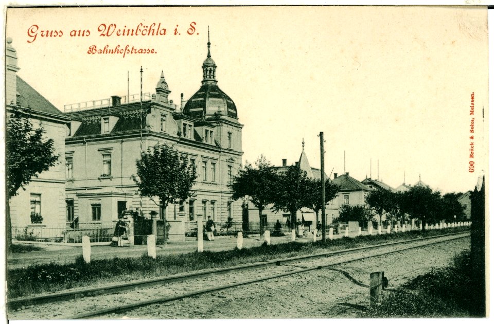 00690-Weinböhla-1898-Bahnhofstraße-Brück & Sohn Kunstverlag