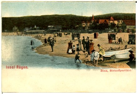 00582-Binz (auf Rügen)-1898-Strandparthie-Brück & Sohn Kunstverlag