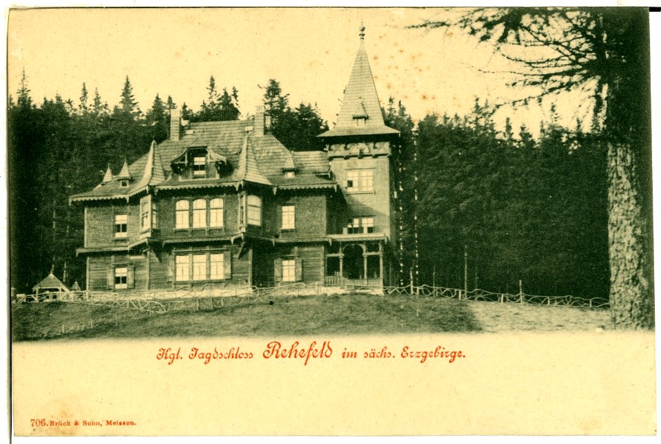 00706-Rehefeld-1898-Jagdschloß-Brück & Sohn Kunstverlag