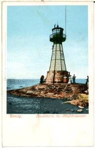 00523-Danzig-1898-Leuchtturm bei Neufahrwasser-Brück & Sohn Kunstverlag