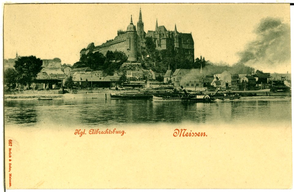 00667-Meißen-1898-Burgberg von Elbseite-Brück & Sohn Kunstverlag