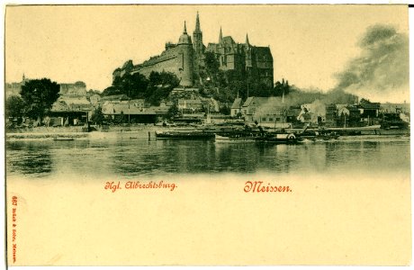 00667-Meißen-1898-Burgberg von Elbseite-Brück & Sohn Kunstverlag