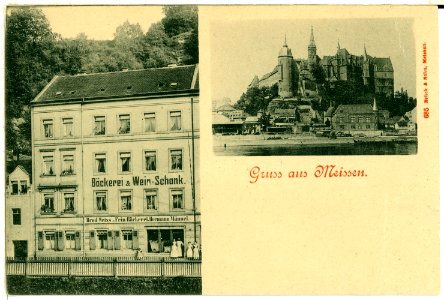 00685-Meißen-1898-Burg und Cafe Männel-Brück & Sohn Kunstverlag