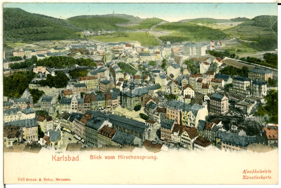 00643-Karlsbad-1898-Blick vom Hirschensprung-Brück & Sohn Kunstverlag