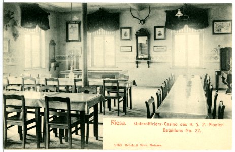 02768-Riesa-1903-Unteroffizier-Kasino des 2. Königlich Sächsischen Pionier-Bataillon Nr. 22-Brück & Sohn Kunstverlag