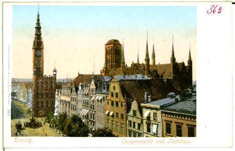 00365-Danzig-1898-Langenmarkt und Rathaus-Brück & Sohn Kunstverlag