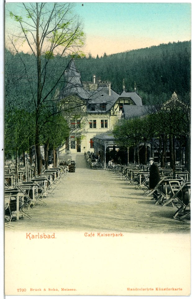 02700-Karlsbad-1902-Cafe Kaiserpark-Brück & Sohn Kunstverlag
