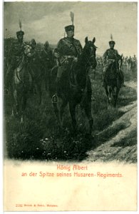 02782--1903-König Albert an der Spitze seines Husaren-Regiments-Brück & Sohn Kunstverlag