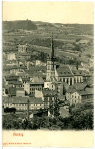 02923-Aussig-1903-Blick über die Stadt-Brück & Sohn Kunstverlag