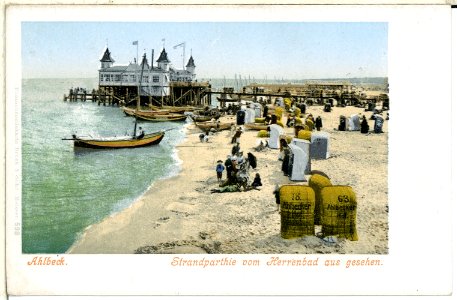 00598-Ahlbeck-1898-Strandpartie-Brück & Sohn Kunstverlag