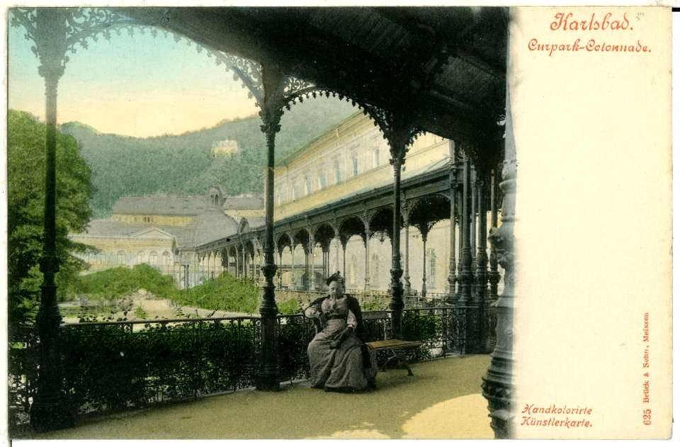 00625-Karlsbad-1898-Kurpark-Kolonade-Brück & Sohn Kunstverlag