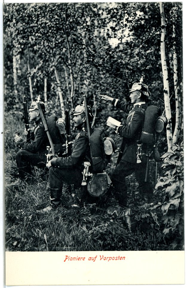 02773-Riesa-1903- 2. Königlich Sächsisches Pionier-Bataillon Nr. 22 - Pioniere auf Vorposten-Brück & Sohn Kunstverlag