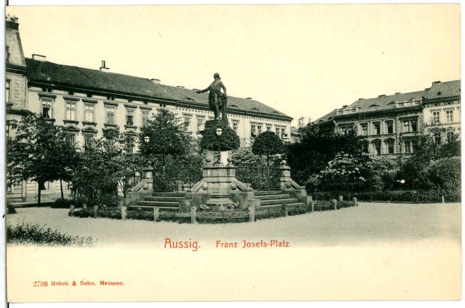 02788-Aussig-Elbe-1903-Franz-Josephs-Platz-Brück & Sohn Kunstverlag