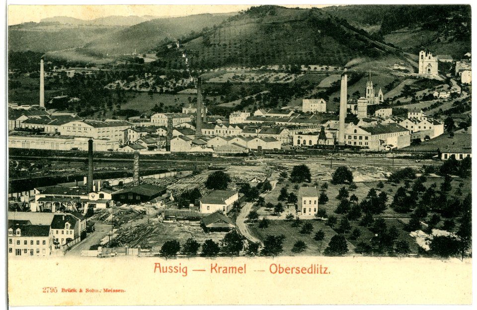 02795-Aussig-Elbe-1903-Kramel, Obersedlitz-Brück & Sohn Kunstverlag