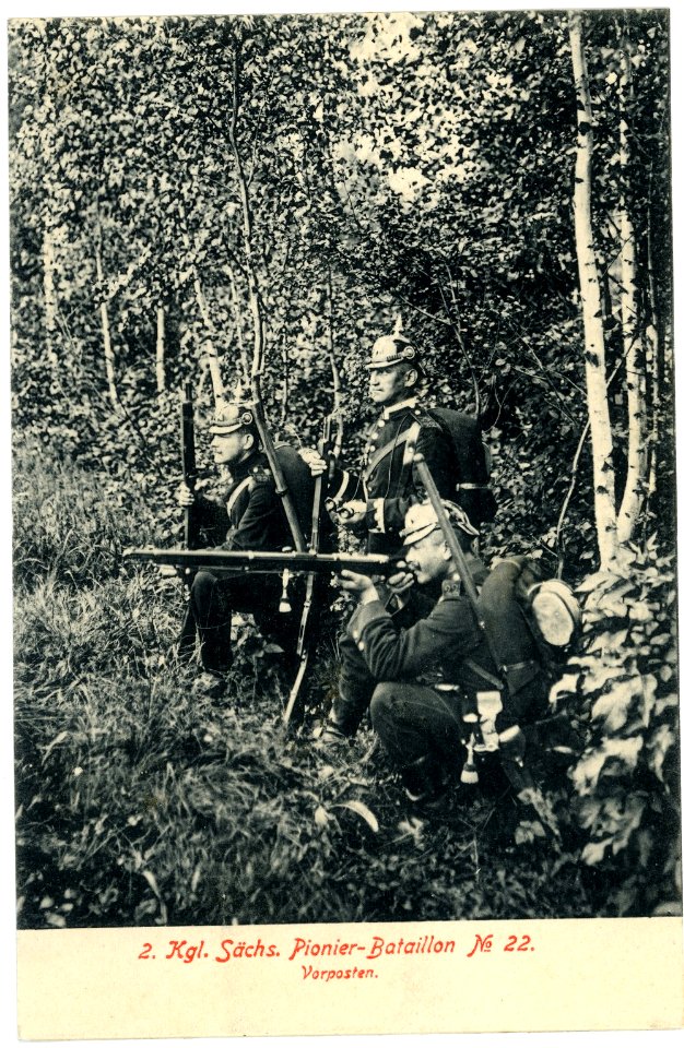 02774-Riesa-1903- 2. Königlich Sächsisches Pionier-Bataillon Nr. 22 - Pioniere, Vorposten-Brück & Sohn Kunstverlag
