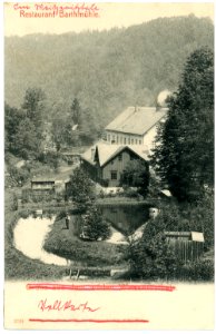 02781-Weißeritztal-1903-Restaurant Barthmühle Wildes Weißeritztal-Brück & Sohn Kunstverlag