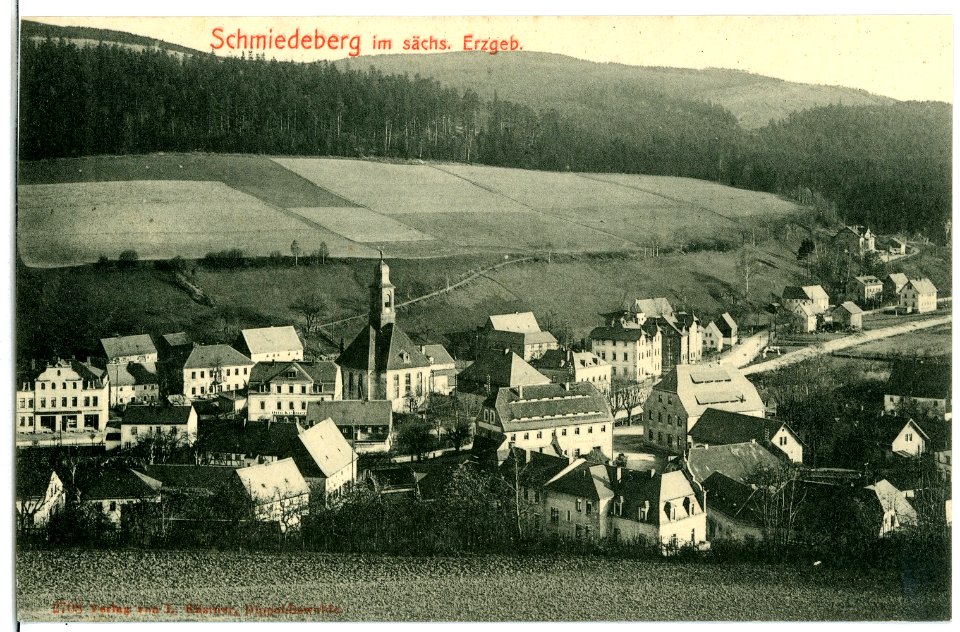 02708-Schmiedeberg-1902-Blick auf Schmiedeberg-Brück & Sohn Kunstverlag