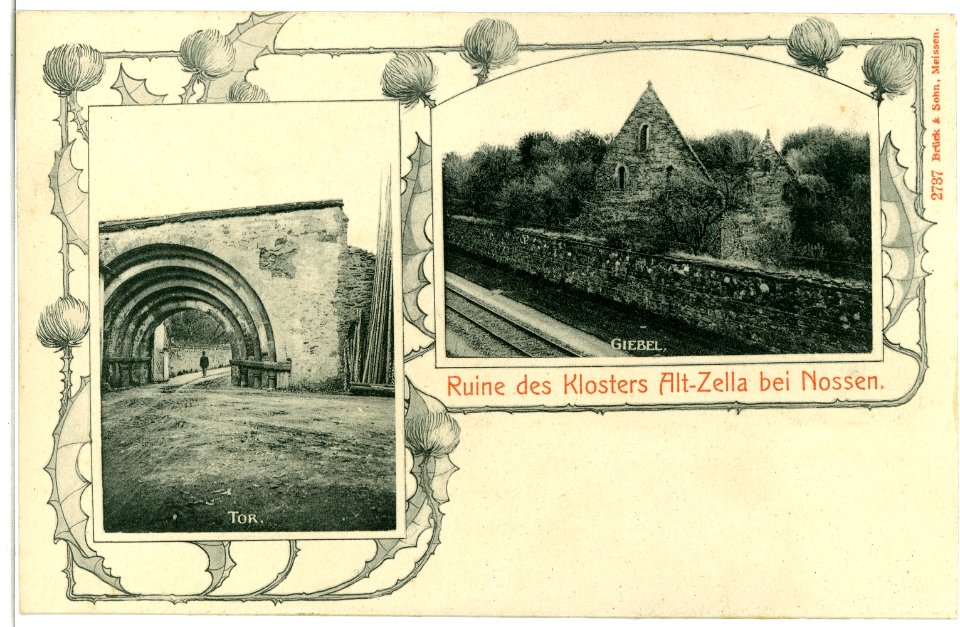 02737-Altzella-1902-Kloster - Ruine, Giebel und Tor-Brück & Sohn Kunstverlag
