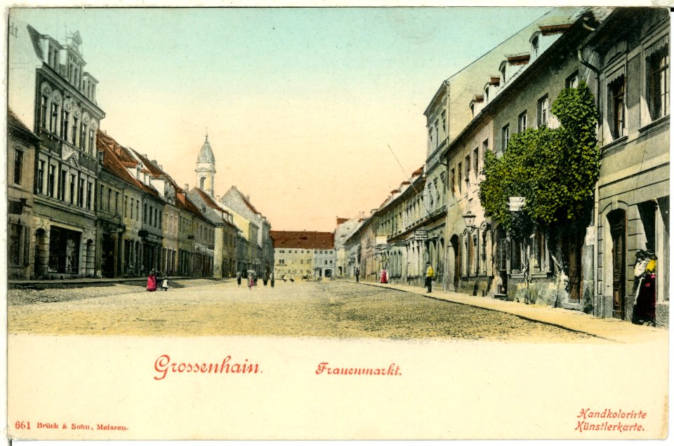 00661-Großenhain-1898-Frauenmarkt-Brück & Sohn Kunstverlag