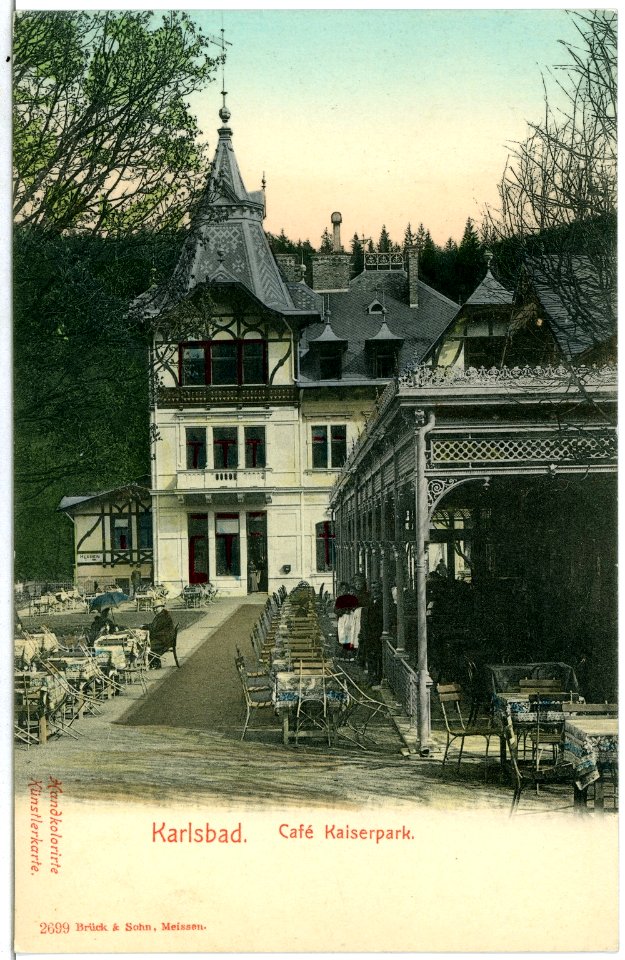 02699-Karlsbad-1902-Cafe Kaiserpark-Brück & Sohn Kunstverlag