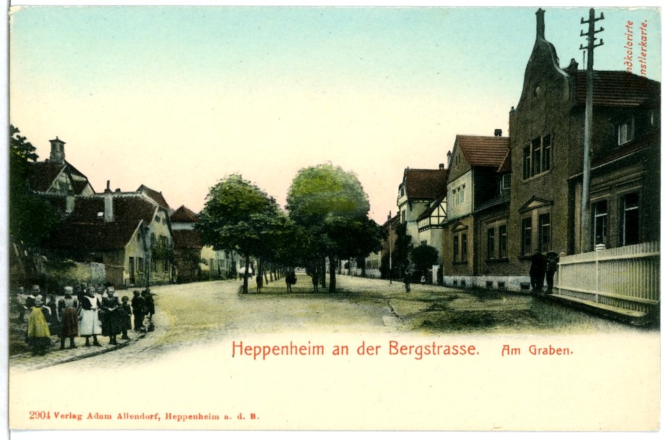 02904-Heppenheim-1903-Heppenheim an der Bergstraße, Am Graben-Brück & Sohn Kunstverlag