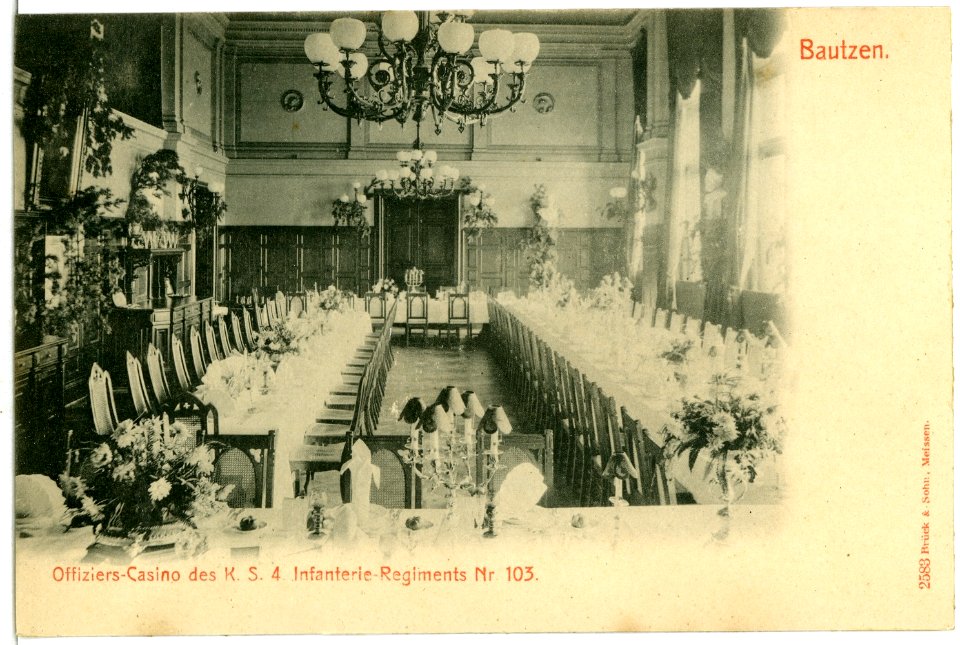 02583-Bautzen-1902-Offizierskasino des 4. Königlich Sächsischen Infanterie-Regiment Nr. 103-Brück & Sohn Kunstverlag