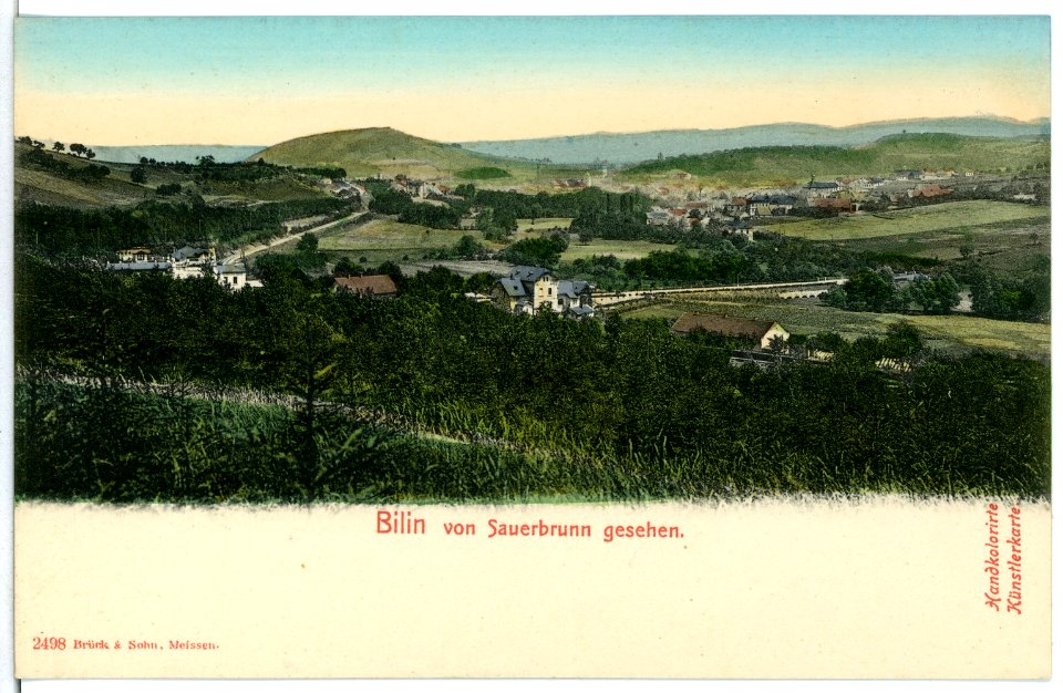 02498-Bilin-1902-von Sauerbrunn gesehen-Brück & Sohn Kunstverlag