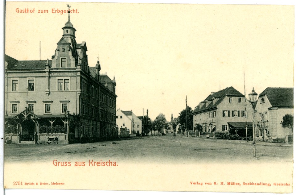 02751-Kreischa-1903-Gasthof zum Erbgericht-Brück & Sohn Kunstverlag