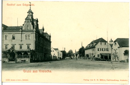 02751-Kreischa-1903-Gasthof zum Erbgericht-Brück & Sohn Kunstverlag