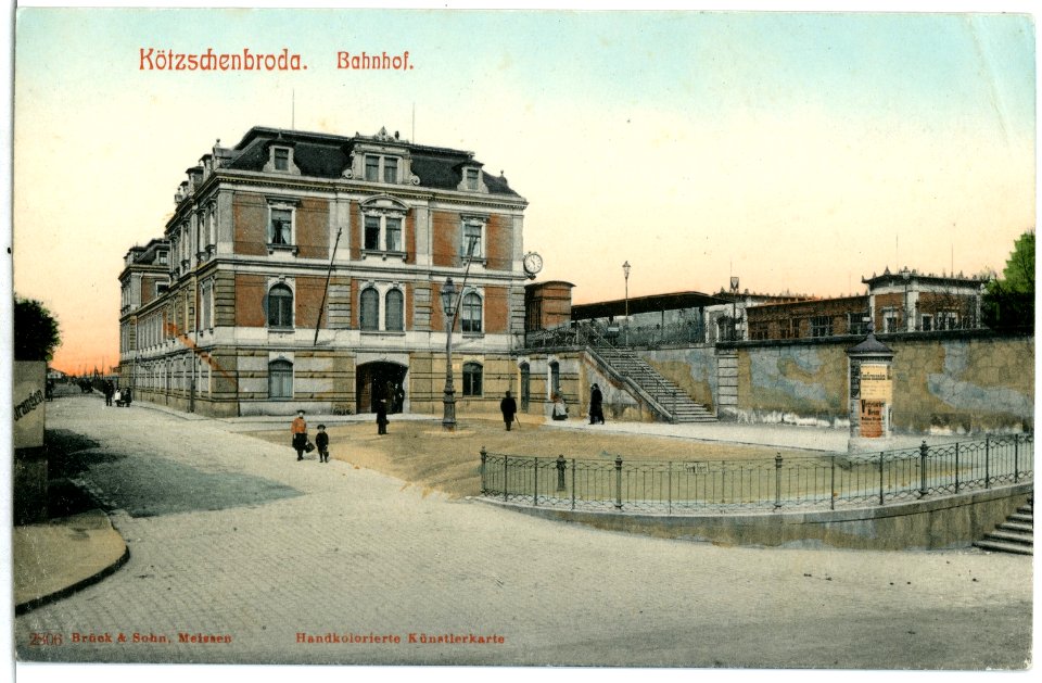 02806-Kötzschenbroda-1903-Niederlößnitz, Bahnhof-Brück & Sohn Kunstverlag