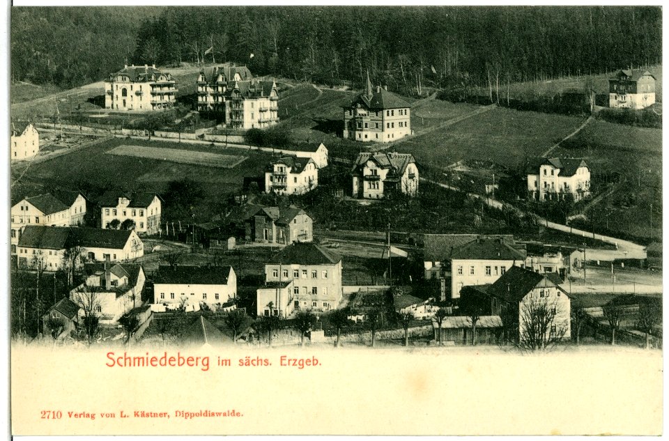 02710-Schmiedeberg-1902-Blick auf Schmiedeberg-Brück & Sohn Kunstverlag