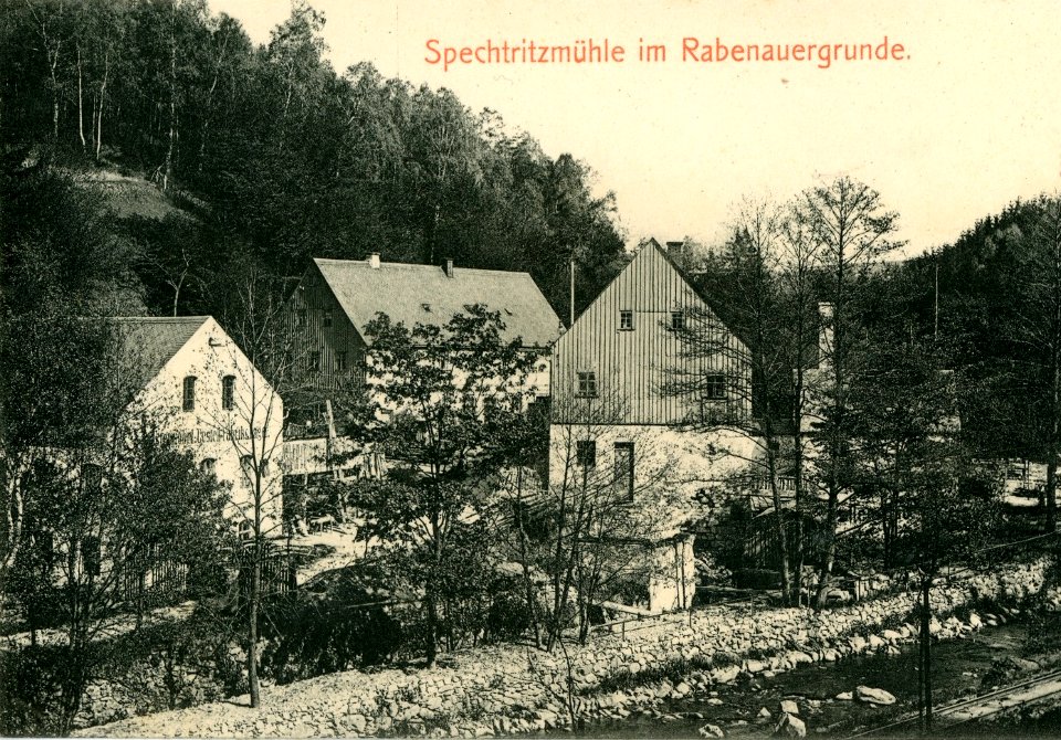 02656-Rabenau-1902-Spechtritzmühle im Rabenauer Grund-Brück & Sohn Kunstverlag