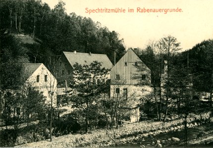 02656-Rabenau-1902-Spechtritzmühle im Rabenauer Grund-Brück & Sohn Kunstverlag