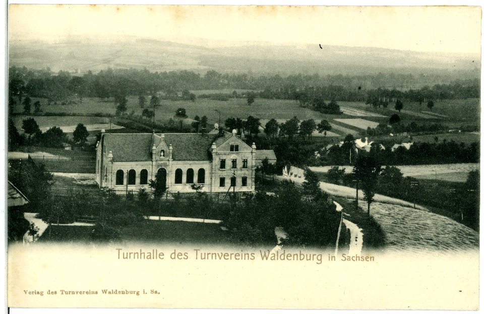 02959-Waldenburg-1903-Turnhalle des Turnvereins Waldenburg-Brück & Sohn Kunstverlag